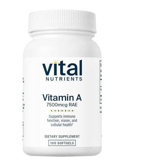 Основне фото товара Vitamin A 7.5 mg RAE, Вітамін А Ретінол, 100 капсул