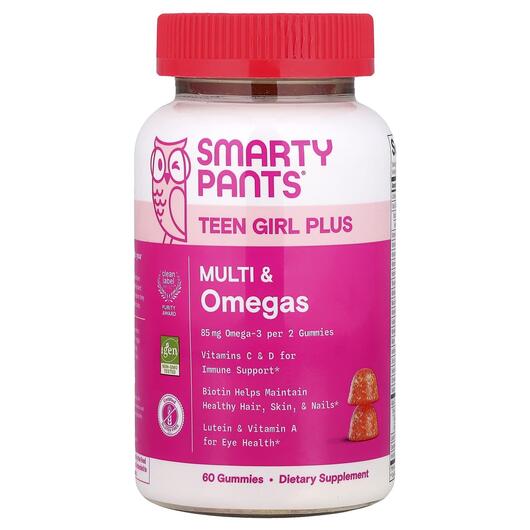 Основне фото товара Multi & Omegas Gummies Teen Girl Plus Mango Orange, Омега 3, 