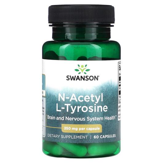 Основне фото товара Swanson, N-Acetyl L-Tyrosine 350 mg, L-Тирозин, 60 капсул