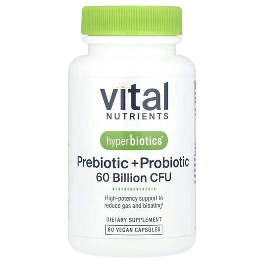 Основне фото товара Pre + Pro 60 Billion CFU, Пребіотики, 60 Acid Resistant Capsules