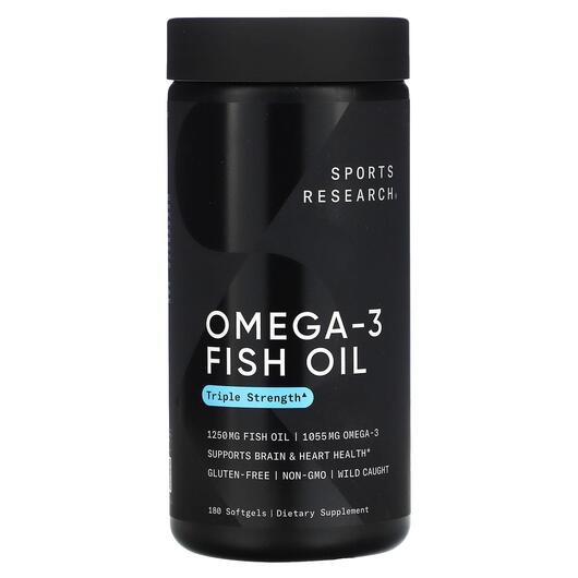 Основне фото товара Triple Strength Omega-3 Fish Oil, Риб'ячий жир Омега-3, 180 