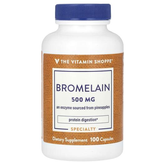 Основне фото товара TheVitaminShoppe, Bromelain 500 mg, Бромелайн, 100 капсул