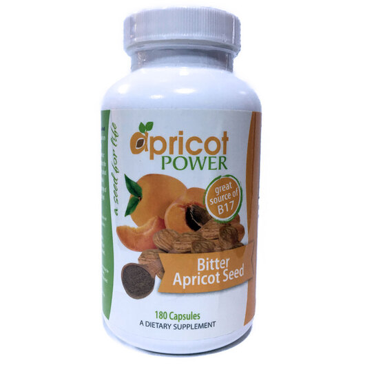 Основне фото товара B17 Apricot Seed 500 mg, B17 Насіння абрикоса 500 мг, 180 капсул