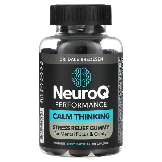 Основне фото товара NeuroQ Performance Calm Thinking Berry, Підтримка стресу, 90 табл