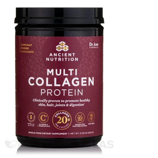 Основне фото товара Ancient Nutrition, Multi Collagen Protein Pure, Колаген, 606 г