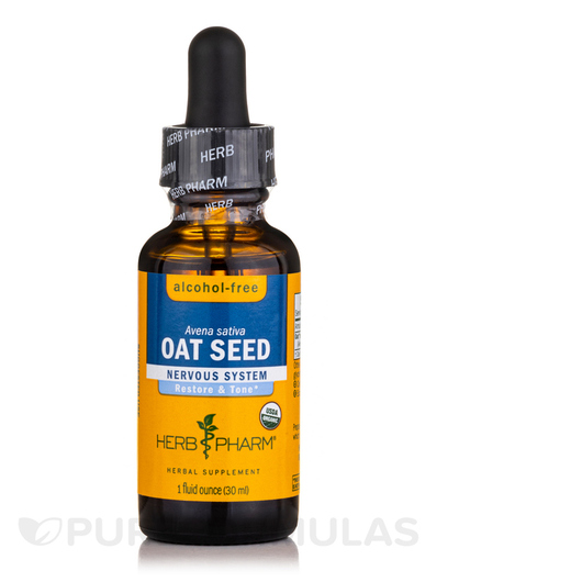 Основне фото товара Herb Pharm, Oat Seed Alcohol-Free, Дикий овес, 29.6 мл