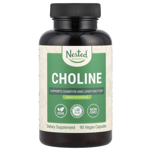 Основне фото товара Choline L + Choline Bitartrate 250 mg, Вітамін B4 Холін, 90 капсу