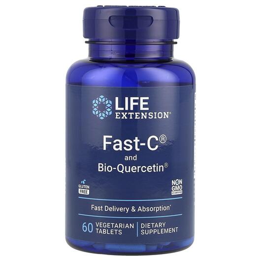 Основне фото товара Fast-C & Bio-Quercetin, Фітосоми Fast-C і біокверцетіна, 60 т