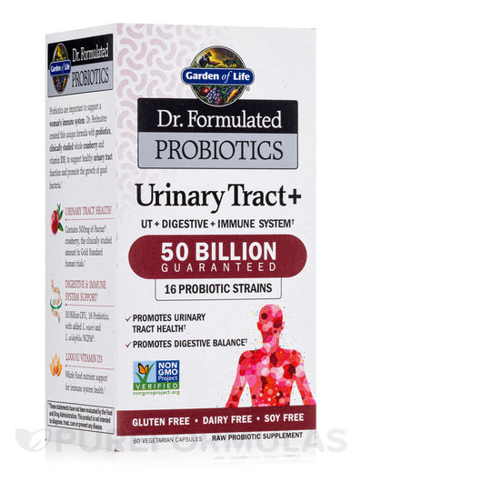 Основное фото товара Пробиотики, Dr. Formulated Probiotics Urinary Tract+, 60 капсул