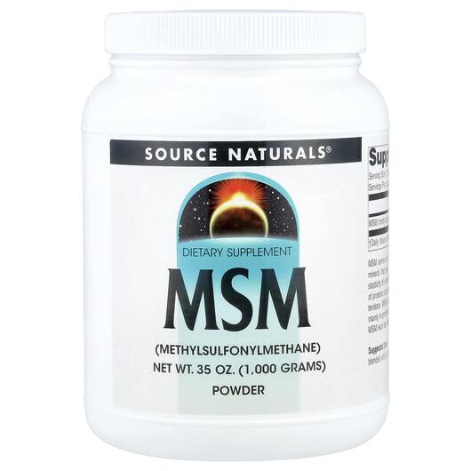 Основне фото товара Source Naturals, MSM Powder, Метилсульфонілметан МСМ, 1000 г