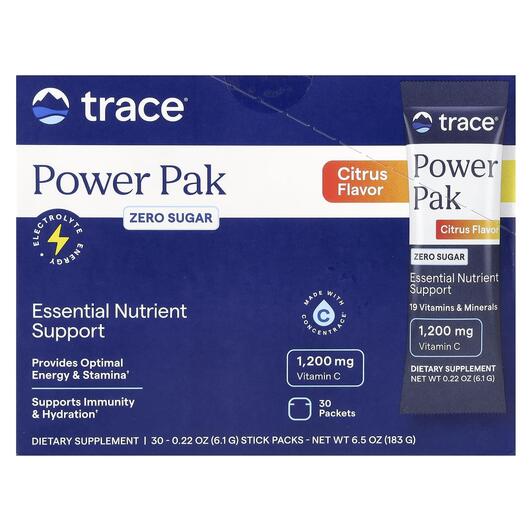 Основне фото товара Electrolyte Stamina PowerPak Sugar Free Citrus, Електроліти, 30 ш
