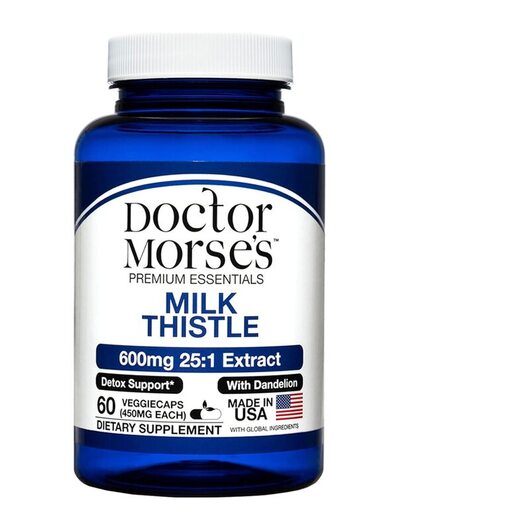 Основное фото товара Doctor Morse's, Расторопша, Milk Thistle 600 mg, 60 капсул