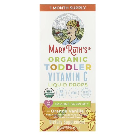 Основне фото товара Toddler Vitamin C Liquid Drops 1-3 Years Orange +, Вітамін C, 30 
