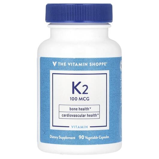 Основне фото товара TheVitaminShoppe, Vitamin K2 100 mcg, Вітамін K2, 90 капсул