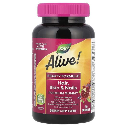 Основне фото товара Alive! Hair Skin & Nails with Collagen, Шкіра нігті волосся, 