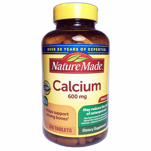 Основне фото товара Calcium 600 mg with Vitamin D3, Кальцій D3, 220 таблеток