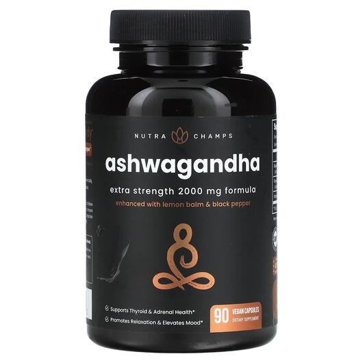 Основне фото товара Ashwagandha Extra Strength 2000 mg, Ашваганда, 90 капсул