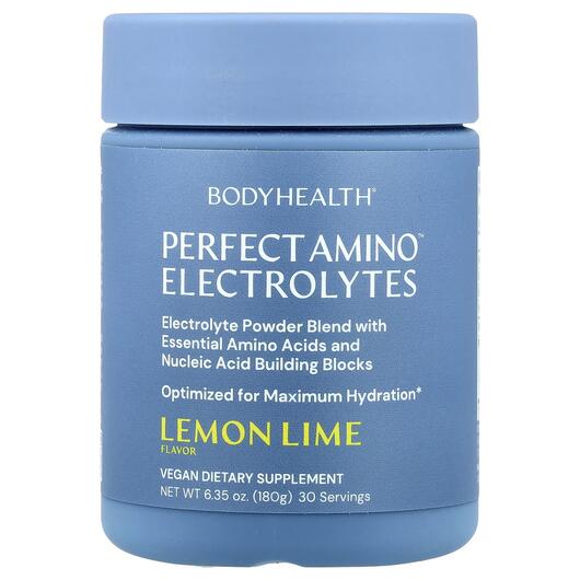 Основне фото товара Perfect Amino Electrolytes Lemon Lime, Електроліти, 180 г