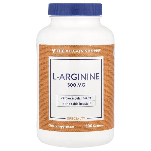 Основне фото товара TheVitaminShoppe, L-Arginine 500 mg, L-Аргінін, 300 капсул