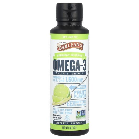 Основне фото товара Seriously Delicious Omega-3 from Fish Oil Key Lime, Омега 3, 227 