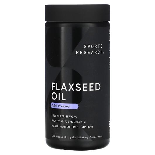 Основне фото товара Flaxseed Oil with Plant Based Omega-3 1200, Лляна олія, 180 капсу