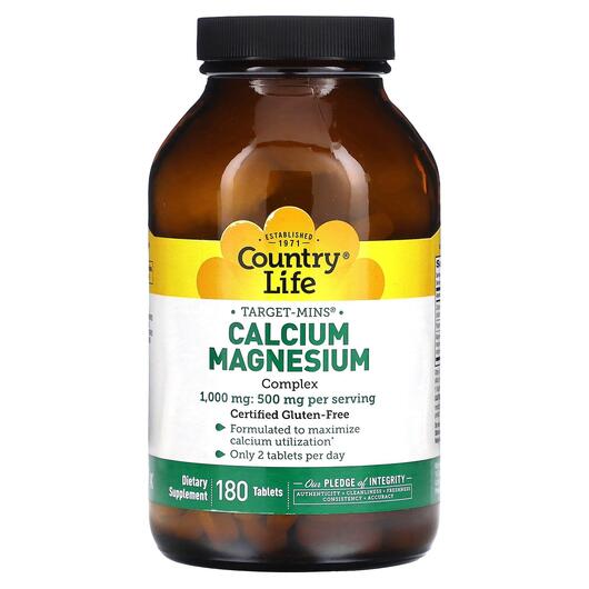 Основное фото товара Target-Mins Calcium-Magnesium Complex, Кальций Магний, 180 таблет