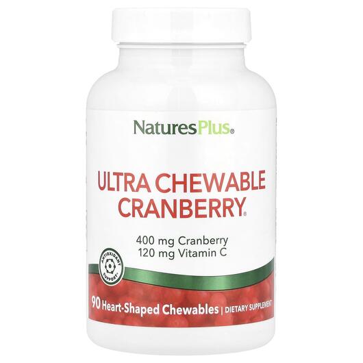Основне фото товара Ultra Chewable Cranberry With Vitamin C, Журавлина, 90 Chewable