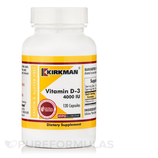 Основне фото товара Vitamin D-3 4000 IU Hypoallergenic, Вітамін D3 Холекальциферол, 1