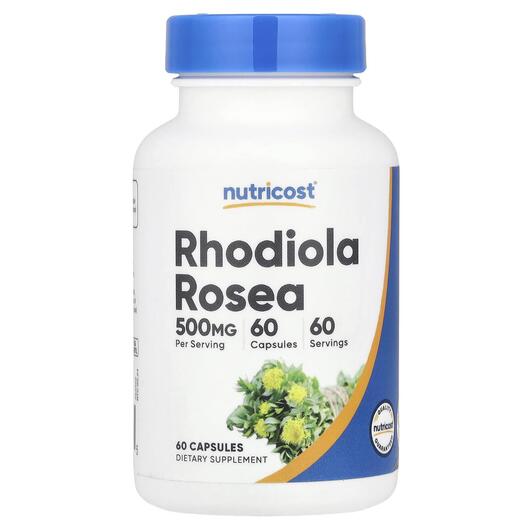 Основне фото товара Nutricost, Rhodiola Rosea 500 mg, Родіола, 60 капсул