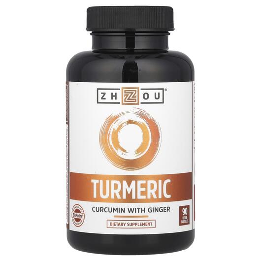 Основне фото товара Turmeric Curcumin with Ginger 90 Veggie, Куркумін, 90 капсул