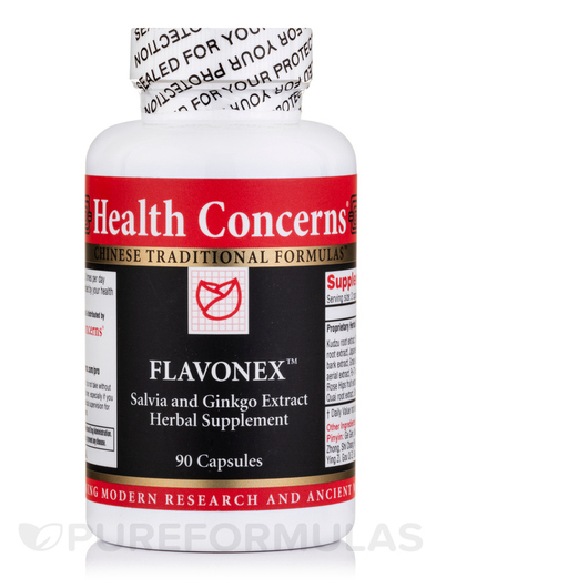 Основне фото товара Flavonex Salvia and Ginkgo Extract Herbal Supplement, Трави, 90 к
