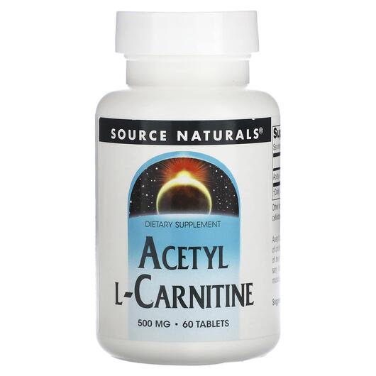 Основне фото товара Acetyl L-Carnitine 500 mg 60, Ацетил L-карнітин 500 мг, 60 таблет
