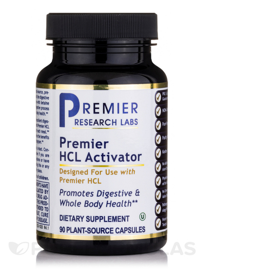 Основне фото товара Premier HCL Activator, Бетаїн Гідрохлорид, 90 капсул