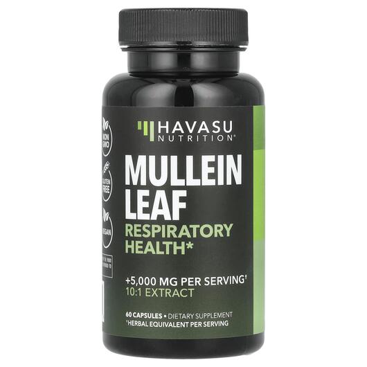Основне фото товара Havasu Nutrition, Mullein Leaf 5000 mg, Лист коров'яку, 60 к