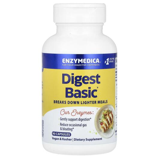Основне фото товара Enzymedica, Digest Basic, Базові Ферменти, 90 капсул