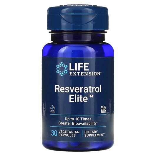 Основне фото товара Life Extension, Resveratrol Elite, Ресвератрол, 30 капсул