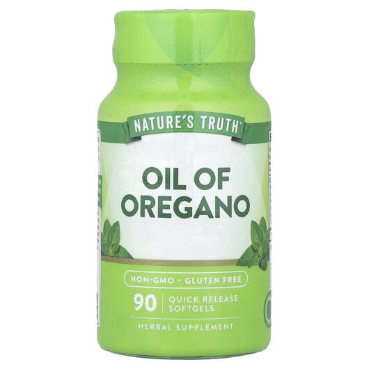 Основне фото товара Nature's Truth, Oil Of Oregano 3000 mg, Олія орегано, 90 кап