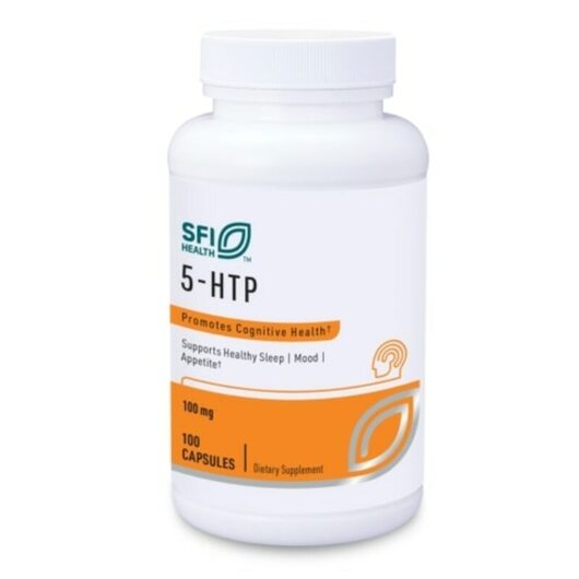 Основне фото товара Klaire Labs, 5-HTP 100 mg, 5-гідрокситриптофан, 100 капсул