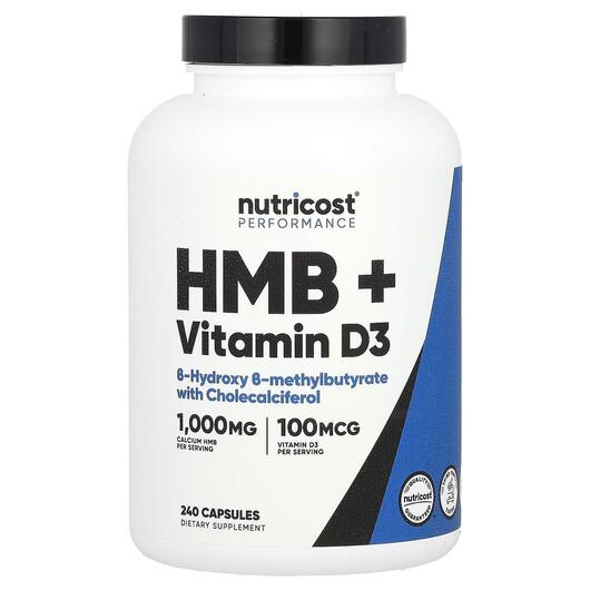 Основне фото товара Performance HMB + Vitamin, Бета-гідрокси-бета-метилбутират, 240 к