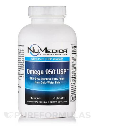 Основне фото товара NuMedica, Omega 950, Омега 3, 120 капсул