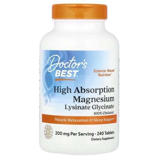 Основне фото товара High Absorption Magnesium 240, Магній Хелат, 240 таблеток