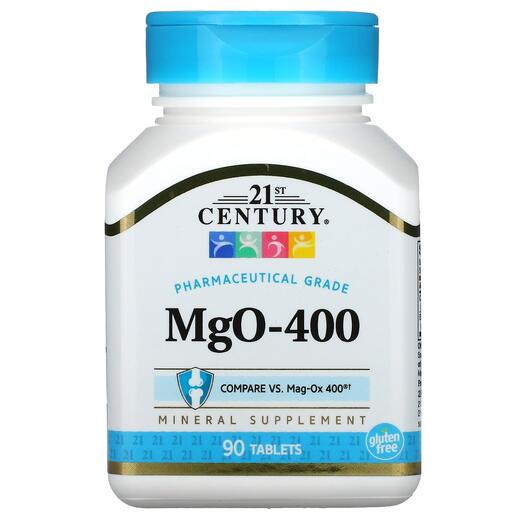 Основне фото товара MgO Magnesium Oxide 400 mg, Магній 400 мг, 90 таблеток