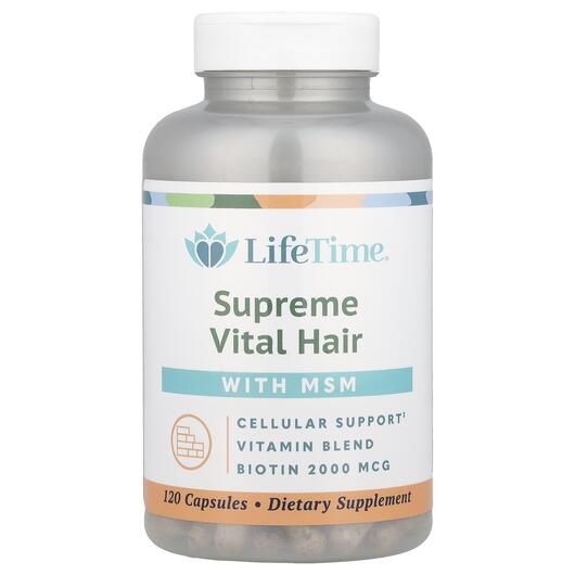Основне фото товара Supreme Vital Hair with MSM, Шкіра нігті волосся, 120 капсул