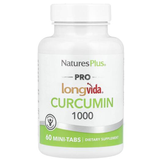 Основне фото товара Natures Plus, Pro Longvida Curcumin 1000, Куркумін, 60 таблеток