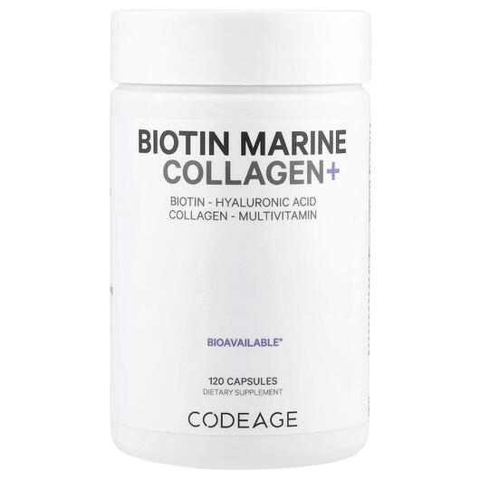 Основне фото товара Wild Caught Biotin Marine Collagen, Морський колаген, 120 капсул