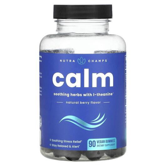 Основне фото товара NutraChamps, Calm Natural Berry, Підтримка стресу, 90 таблеток