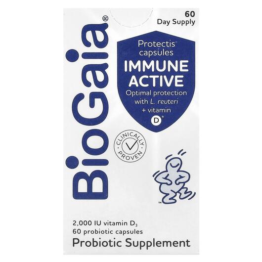 Основне фото товара Immune Active Probiotics, Лактобактерії Реутері, 60 капсул