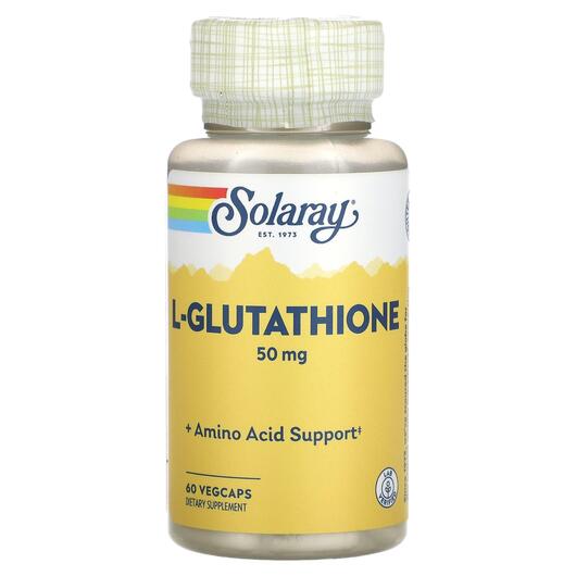 Основне фото товара Solaray, L-Glutathione 50 mg, L-Глутатіон, 60 капсул