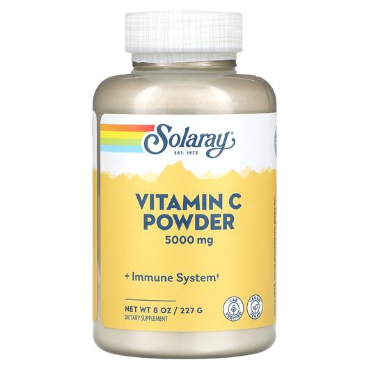 Основное фото товара Solaray, Витамин C 5000 мг, Vitamin C Powder 5000 mg, 227 г