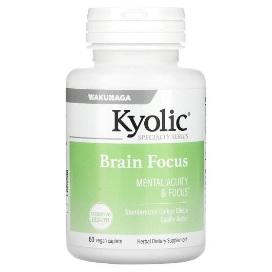 Основне фото товара Kyolic, Brain Focus, Підтримка мозку, 60 Veggie Caplets